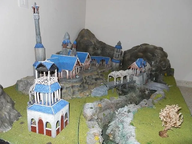 Warhammer Aquí - Maqueta de Rivendel - Pintura y Modelismo