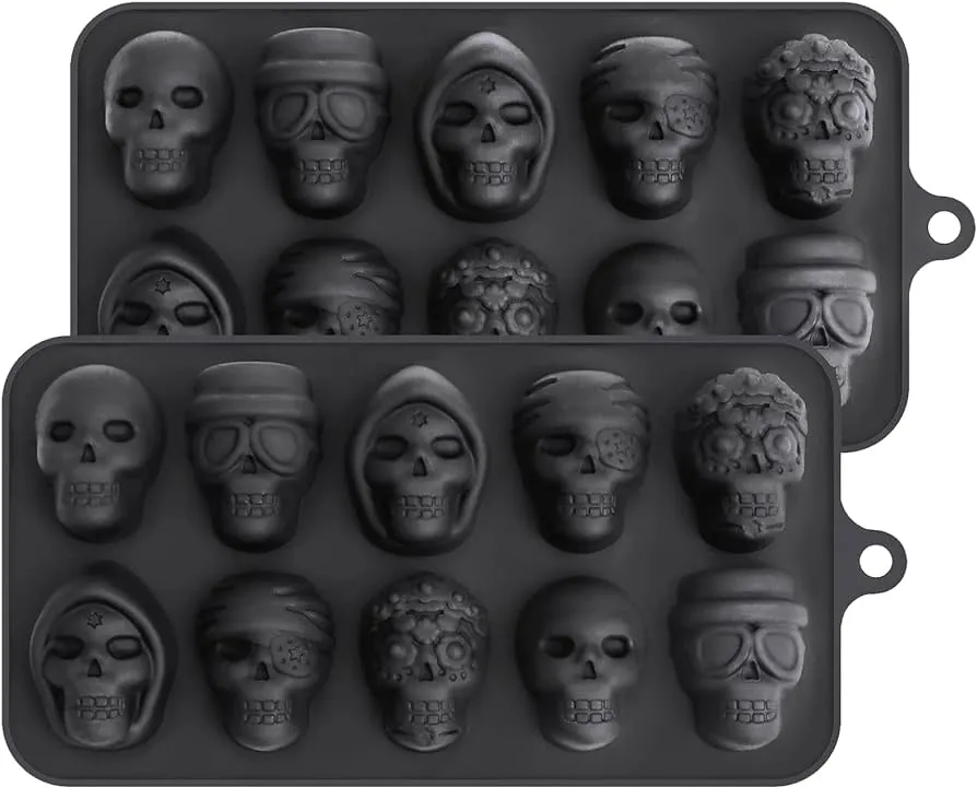 Webake Moldes de silicona para chocolate con calaveras para resina de crayón de gelatina, paquete de 2 (diámetro de 1.7 pulgadas) : Amazon.com.mx: Hogar y Cocina Webake Moldes de silicona para chocolate con calaveras para resina de crayón de gelatina, paquete de 2 (diámetro de 1.7 pulgadas) : Amazon.com.mx: Hogar y Cocina
