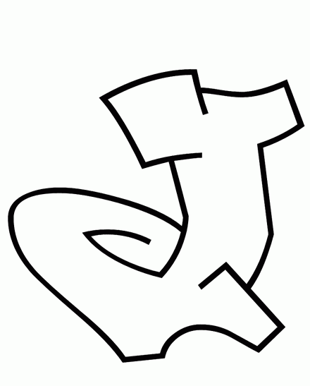 webmelasa: graffiti alphabet letters j