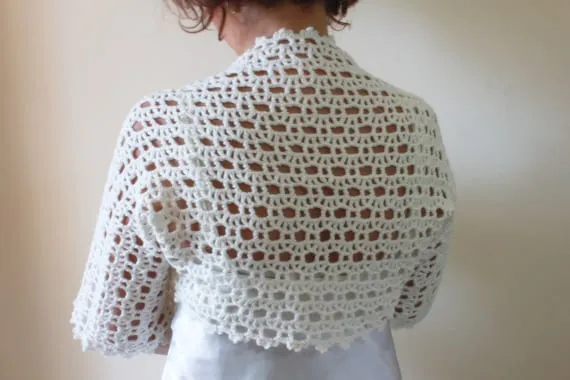 Wedding Ivory Bolero Cream Shrug / Crochet Fashion by filofashion Wedding Ivory Bolero Cream Shrug / Crochet Fashion by filofashion