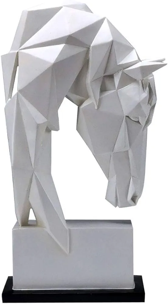 WEIZI Figuras de Animales geométricas en 3D estatuas Modernas de Cabeza de  Caballo esculturas de Busto de Caballo de Resina decoración del hogar  Adornos de Escritorio para gabinete de Oficina : Amazon.com.mx:
