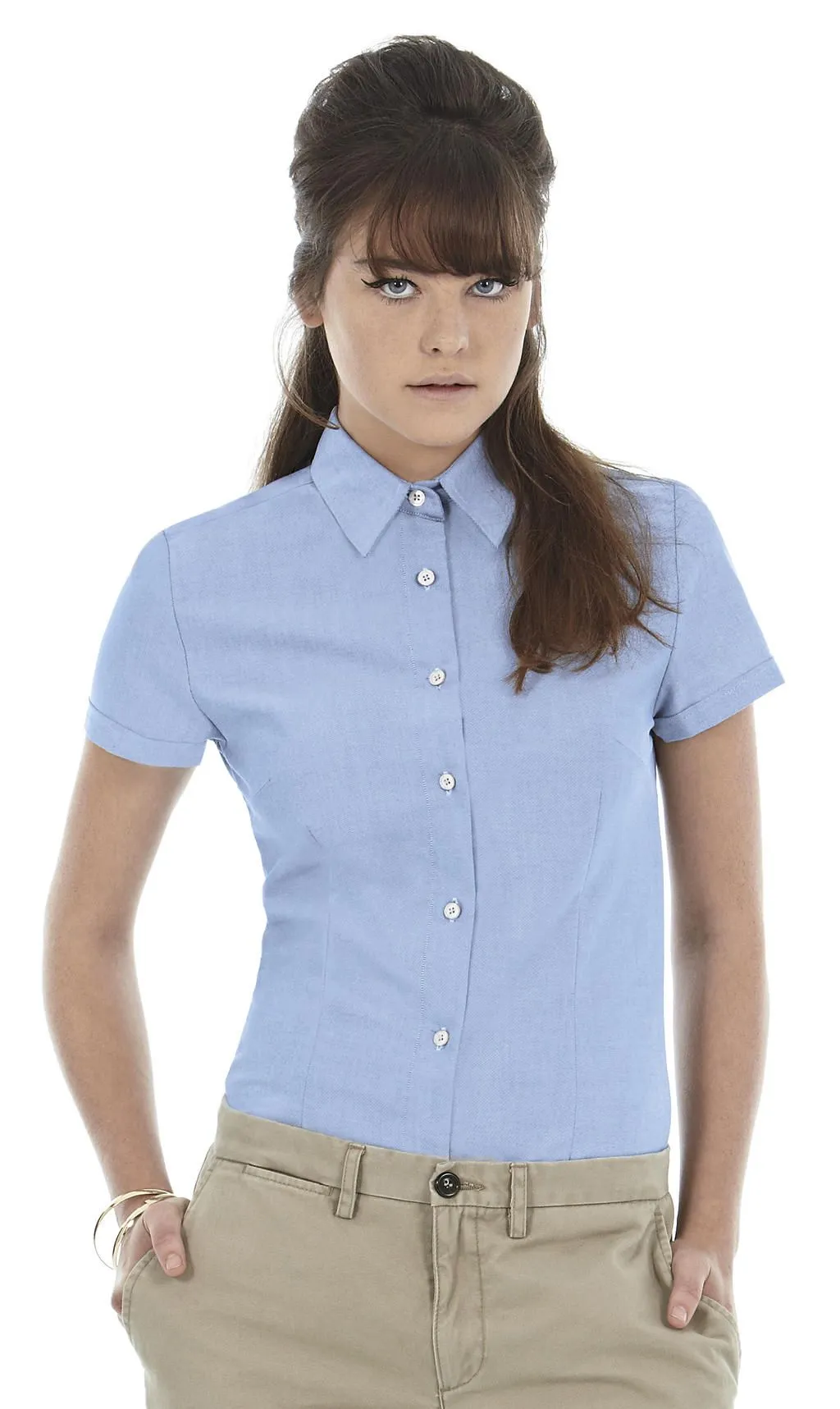 Welcome to Falk&Ross | Camisa Oxford manga corta mujer Welcome to Falk&Ross | Camisa Oxford manga corta mujer
