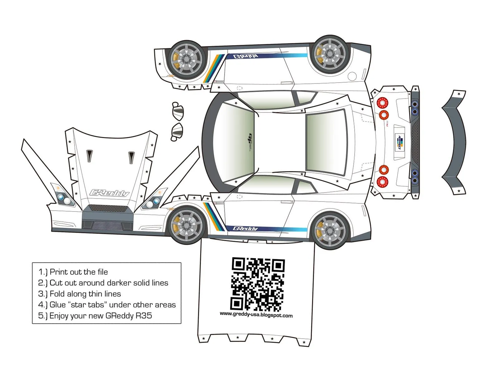 Welcome to the official GReddy USA blog: GReddy Paper Craft 2 Welcome to the official GReddy USA blog: GReddy Paper Craft 2