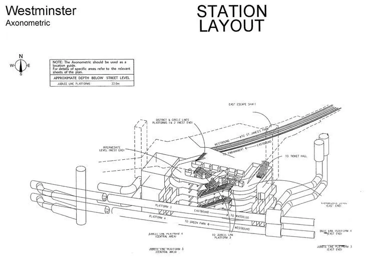 Westminster Tube Station 3D maps of every Underground station ...