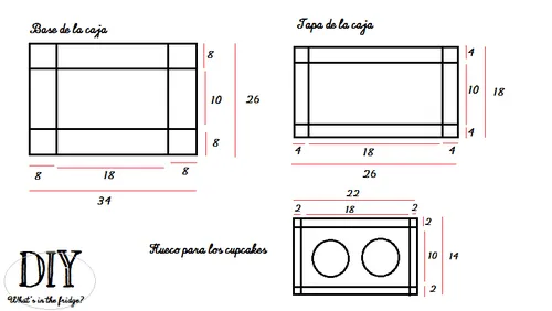 What's in the fridge? - DIY Cajas para cupcakes