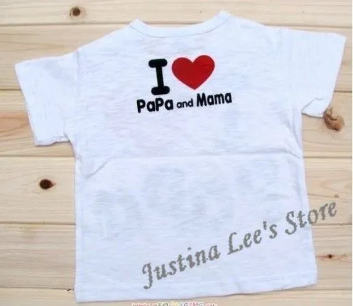 Wholesale Children Clothing - Buy Bady T-shirts I Love Mama Papa ... Wholesale Children Clothing - Buy Bady T-shirts I Love Mama Papa ...
