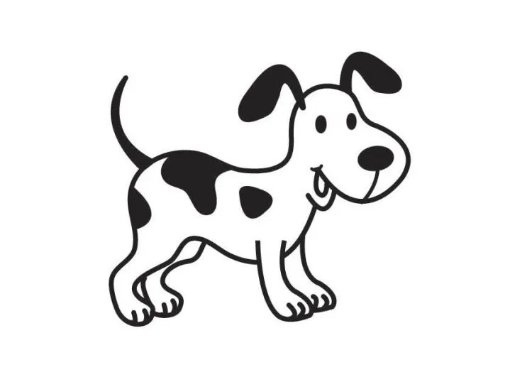 Figuras de un perro para colorear - Imagui