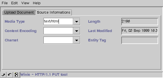 Winie, a HTTP/1.1 PUT tool