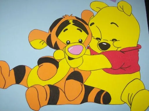 Winnie Pooh baby en goma eva moldes - Imagui