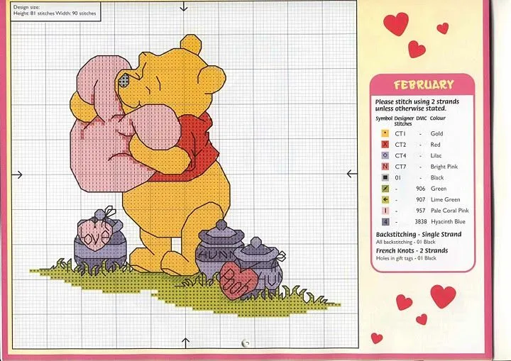 Winnie de Pooh a punto de cruz | Nuevos gráficos gratis Winnie de Pooh a punto de cruz | Nuevos gráficos gratis