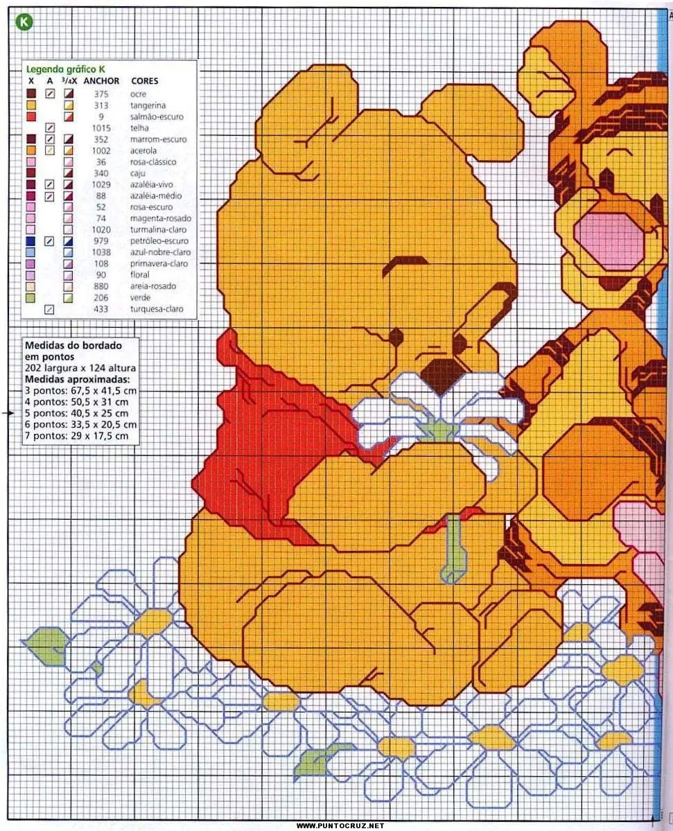 Winnie de pooh en punto cruz | Punto de cruz - Colección de ... Winnie de pooh en punto cruz | Punto de cruz - Colección de ...