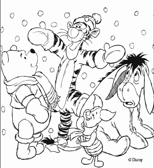 Winnie Pooh, Tiger y sus amigos - Dibujos para colorear Winnie Pooh, Tiger y sus amigos - Dibujos para colorear