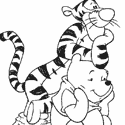 winnie pooh y tigger dibujo de winnie pooh y tigger para colorear