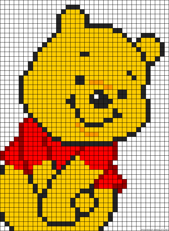 Winnie The Pooh perler bead pattern | Bebé punto de cruz | Pinterest