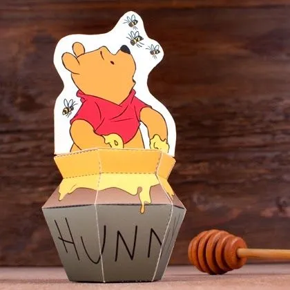 Winnie The Pooh en tarro de miel. Juguetes de papel. | Ideas y ...