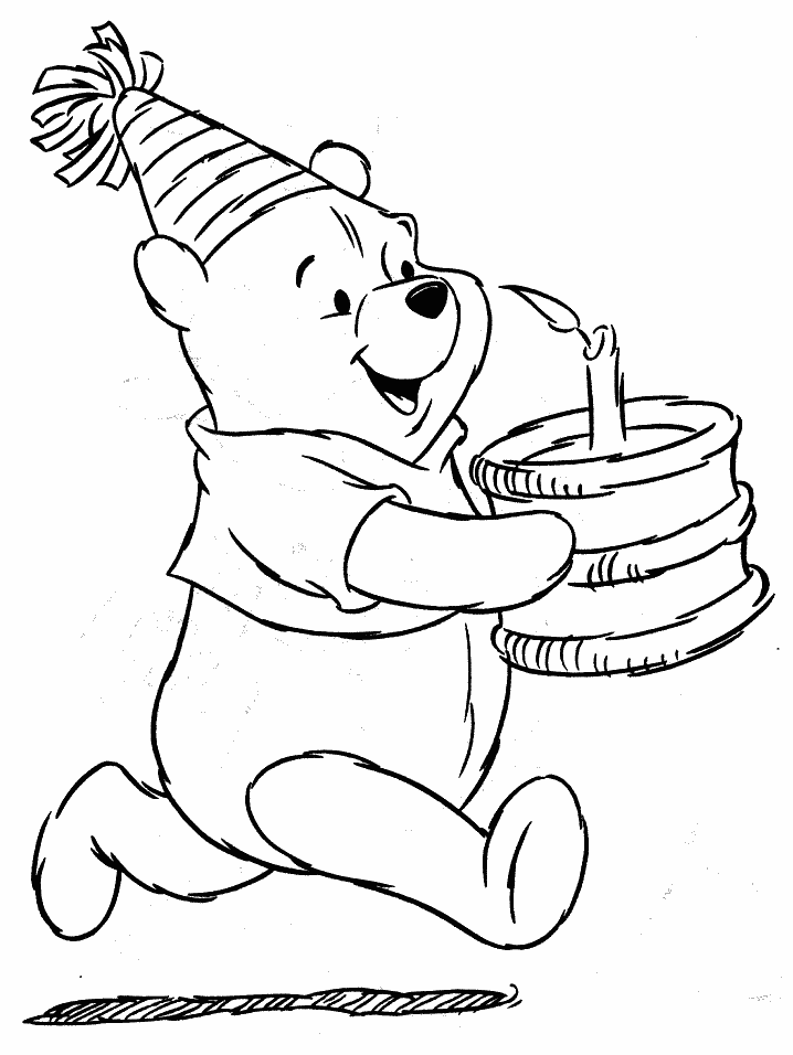 Winnie the Pooh y su tarta de cumpleaños