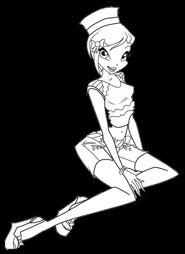 Winx Club All: Colorear: Colorea a Tecna Marinera