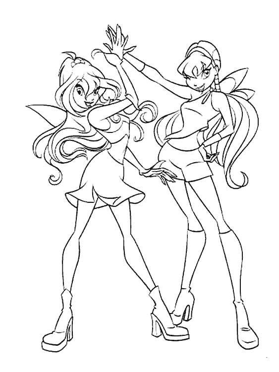 Winx Club - Dibujos para imprimir y colorear