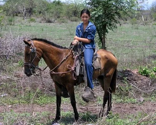 Woman on horse - Mujer en caballo; entre El Sauce y El Jicaral ...