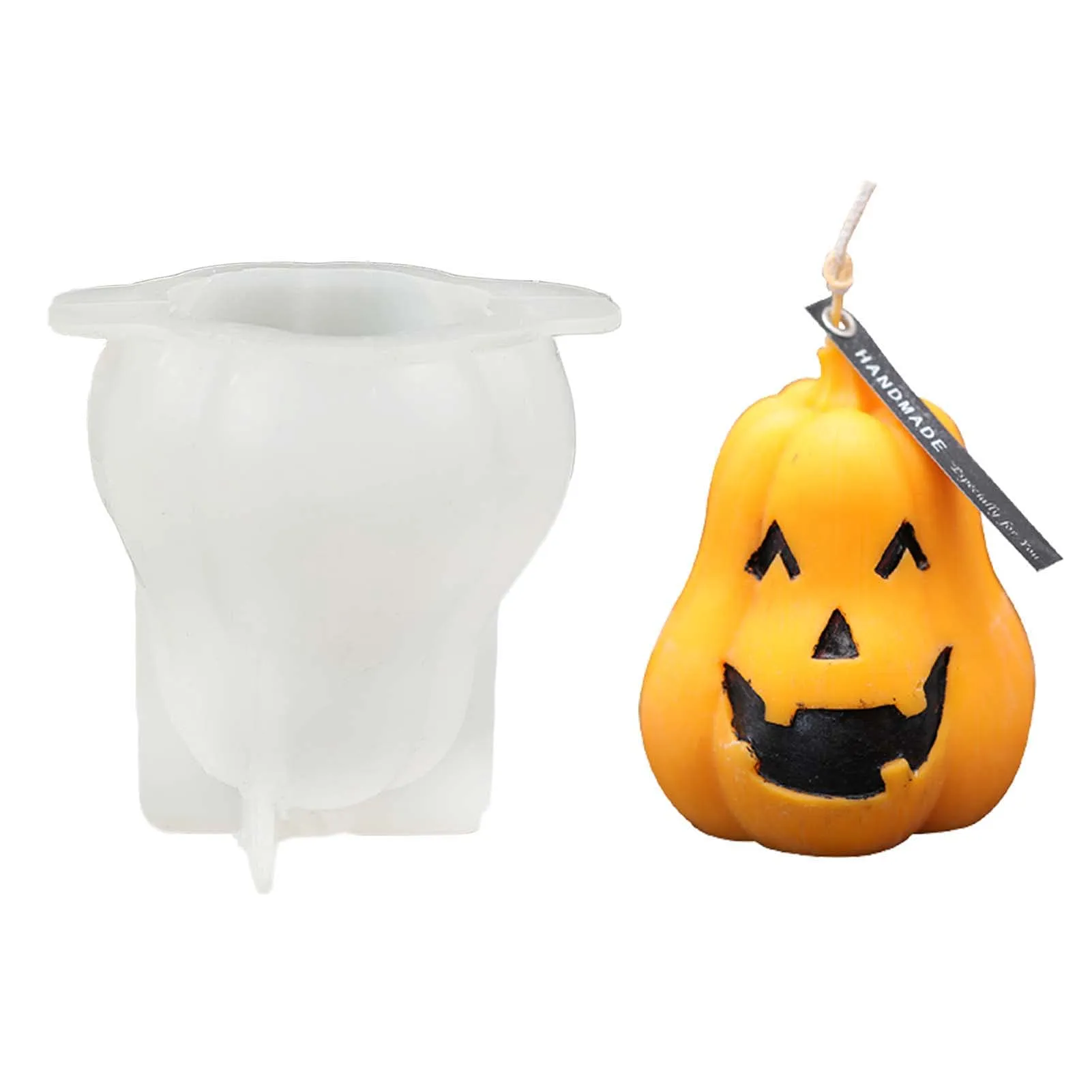 WOPODI Molde de calabaza 3D para Halloween, divertido mugre, calabaza, hecho a mano, mini calabazas, moldes WOPODI Molde de calabaza 3D para Halloween, divertido mugre, calabaza, hecho a mano, mini calabazas, moldes