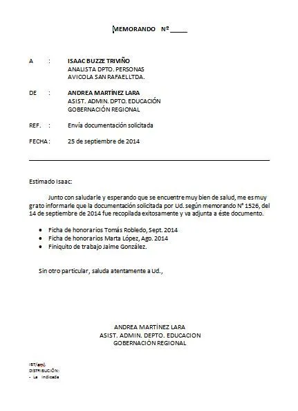 Word: descarga formato de memorando editable