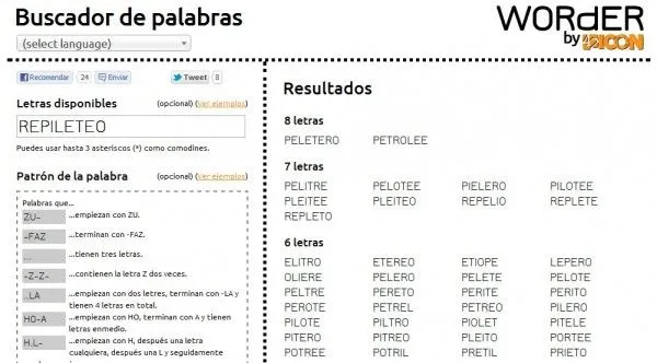 WORdER – Para formar palabras con letras