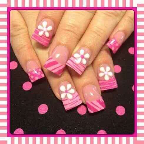 Fotos de uñas pintadas color rosa - 50 ejemplos - Pink Nails ...