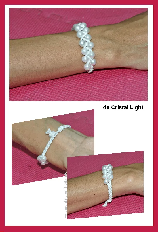 ZONA DE MANUALIDADES: Pulsera con perlas trenzada ZONA DE MANUALIDADES: Pulsera con perlas trenzada