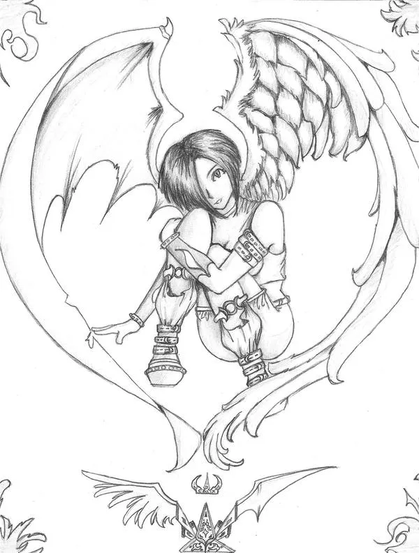 Angeles de anime para dibujar - Imagui