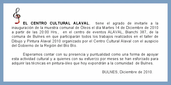 www.elvecinal.cl: INVITACIONES PARA ASISTIR A EVENTOS CULTURALES ...