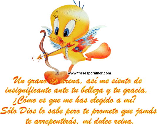 www.frasesporamor.com frase de amor con dibujo piolin cupido ... www.frasesporamor.com frase de amor con dibujo piolin cupido ...