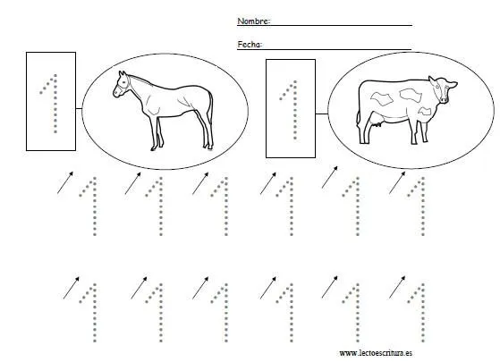 Número 1 para imprimir - Imagui