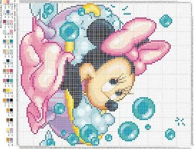 Patrones de Minnie Mouse en punto de cruz - Imagui Patrones de Minnie Mouse en punto de cruz - Imagui