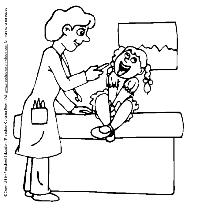 www.preschoolcoloringbook.com / Doctor & Hospital Coloring Page www.preschoolcoloringbook.com / Doctor & Hospital Coloring Page