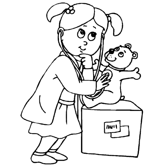 www.preschoolcoloringbook.com / Doctor & Hospital Coloring Page www.preschoolcoloringbook.com / Doctor & Hospital Coloring Page