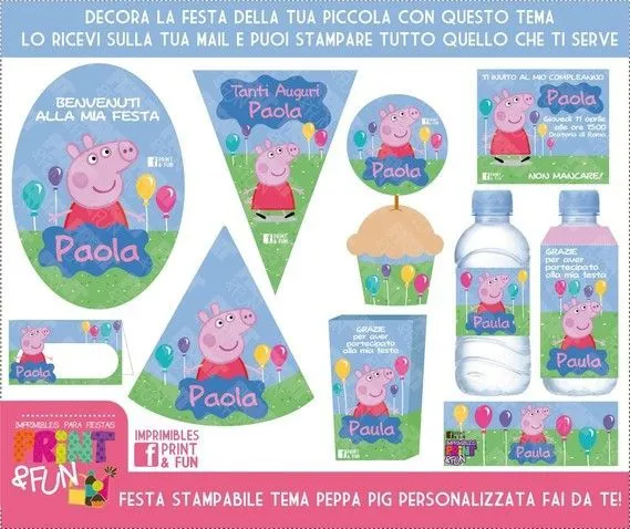 Imprimibles para fiestas Infantiles - LAGARTIXA | fiesta de peppa ... Imprimibles para fiestas Infantiles - LAGARTIXA | fiesta de peppa ...