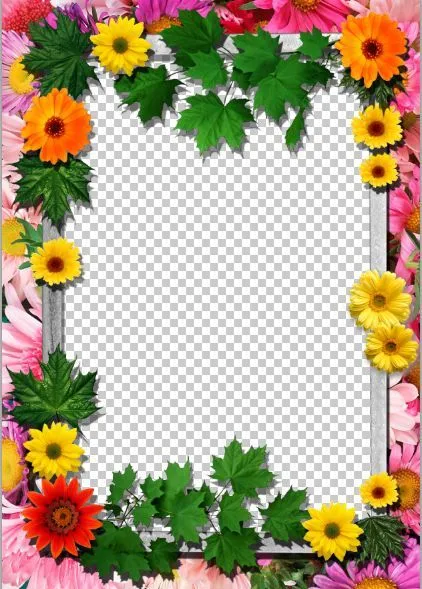 WWW.VIDEOIMAGEN.ES: PLANTILLA MARCOS CON FLORES ADOBE PHOTOSHOP.