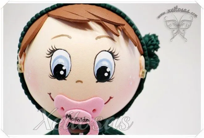 Xeitosas : Fofucha bebé personalizada con chupete y tarta de ... Xeitosas : Fofucha bebé personalizada con chupete y tarta de ...