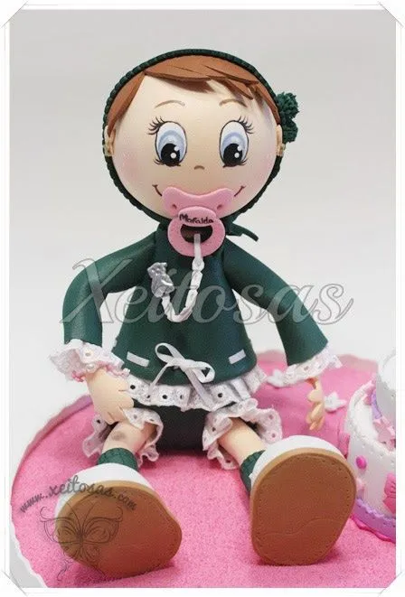 Xeitosas : Fofucha bebé personalizada con chupete y tarta de ... Xeitosas : Fofucha bebé personalizada con chupete y tarta de ...