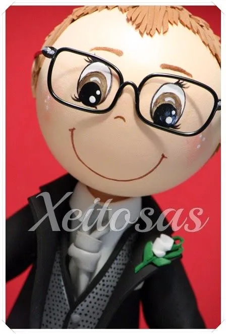 Xeitosas : Fofuchas novios personalizados para tarta de boda Xeitosas : Fofuchas novios personalizados para tarta de boda