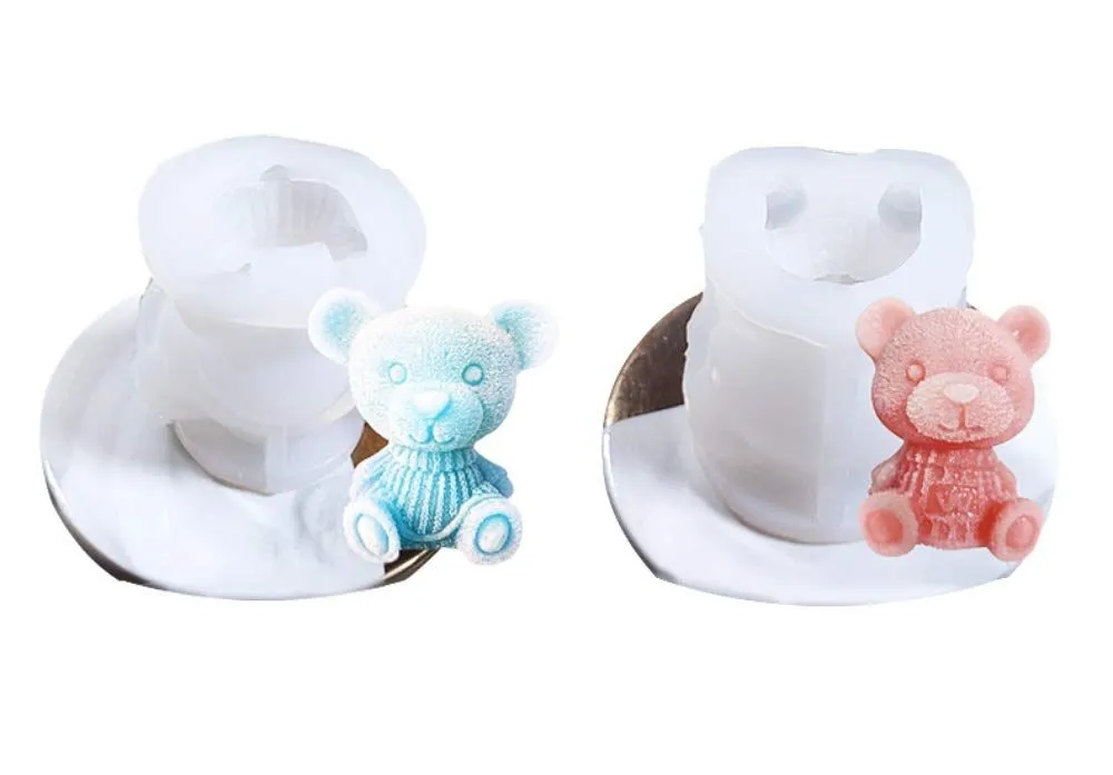 Xiaomin 2 moldes para ositos, bandejas para cubitos de hielo, 3D,  decoración de tartas para Navidad, fiestas, familiares para hacer un bonito  café helado, zumo, cóctel, caramelos, fondant, jabón y velas :