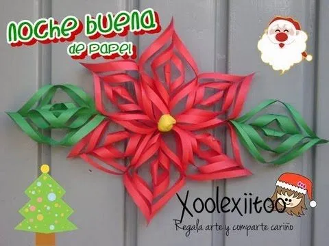 xoOlexiitOo ❥DIY:Noche Buena de Papel ☃ - YouTube