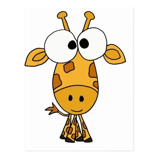 XX dibujo animado divertido de la jirafa Tarjetas Postales | Zazzle