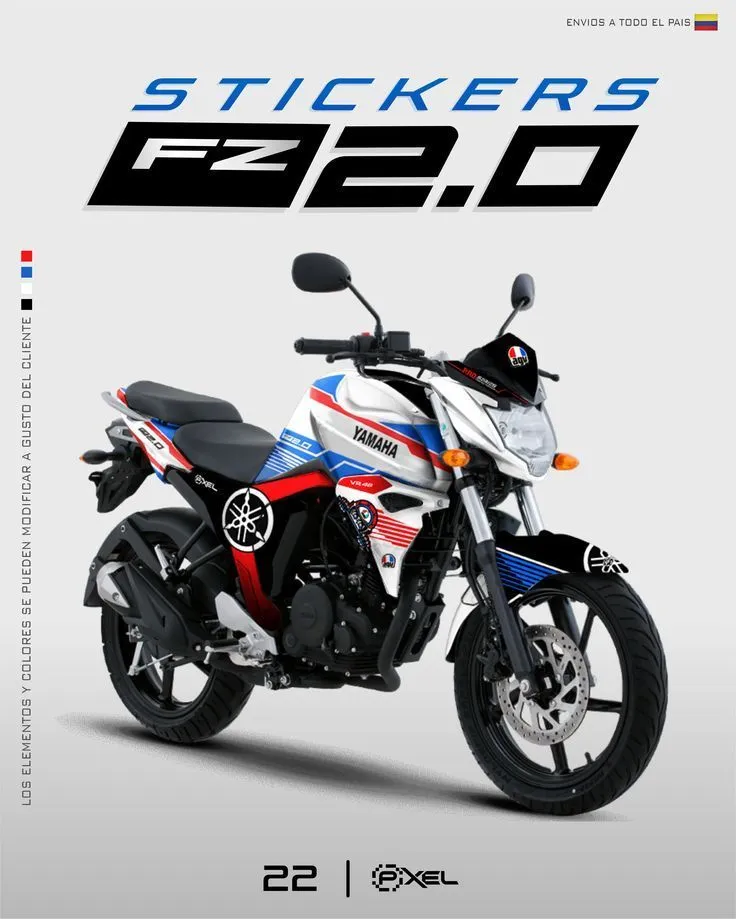 YAMAHA FZ 2.0 | Yamaha, Calcomanías personalizadas, Calcomanias YAMAHA FZ 2.0 | Yamaha, Calcomanías personalizadas, Calcomanias
