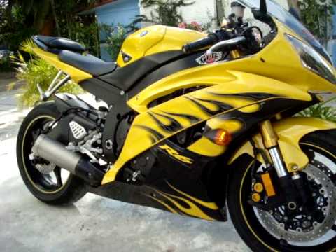 YAMAHA R6 2009 AMARILLO FLAMAS (MOTOS GIBSONN) - YouTube