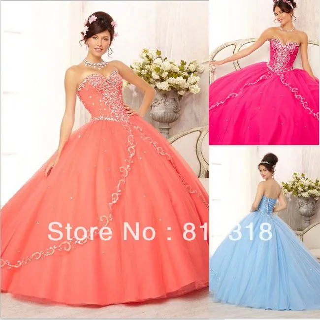 Vestidos de 15 años color coral - Imagui