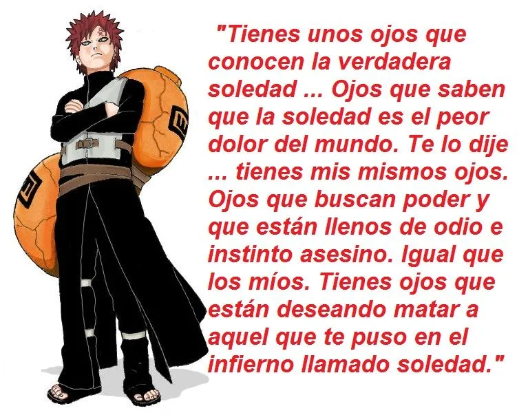 Carteles de Gaara | frases tristes de gaara