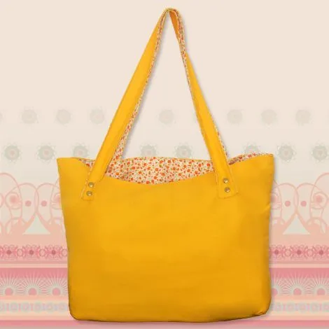 Yellow Tote Bag | Amarillo anaranjado | Reverso: Rosas rococó en ... Yellow Tote Bag | Amarillo anaranjado | Reverso: Rosas rococó en ...