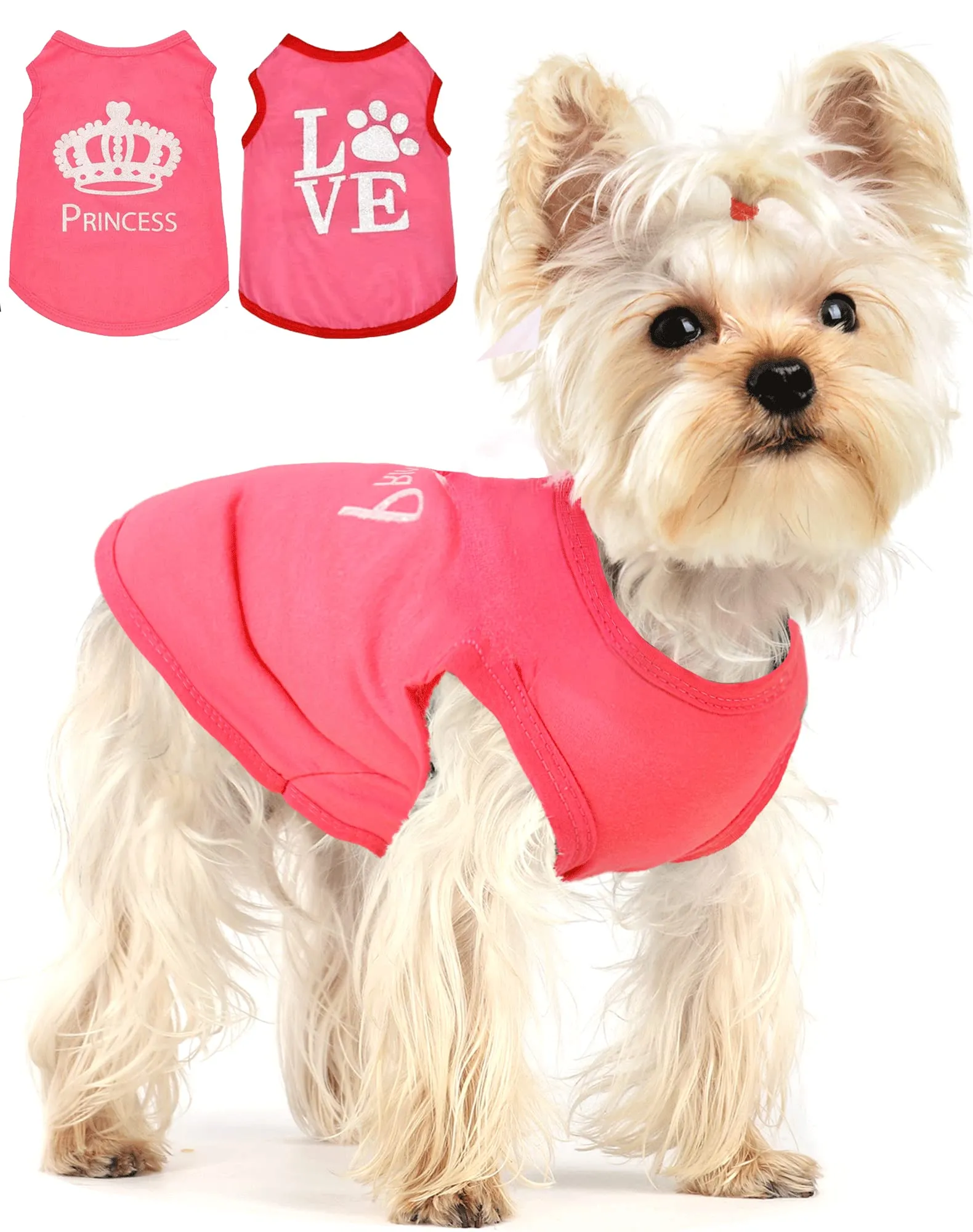 Yikeyo Camisa para perro para gafas pequeñas de verano, ropa de cachorro, ropa de Yorkie, ropa Yikeyo Camisa para perro para gafas pequeñas de verano, ropa de cachorro, ropa de Yorkie, ropa