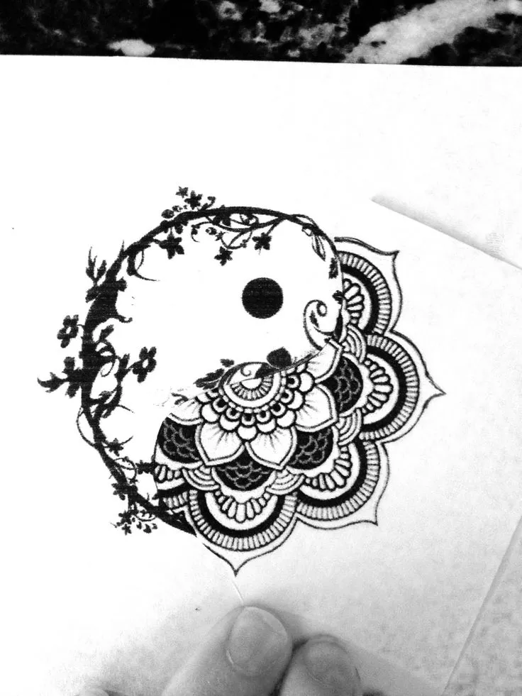Yin yang/mandala | Tattoos | Pinterest